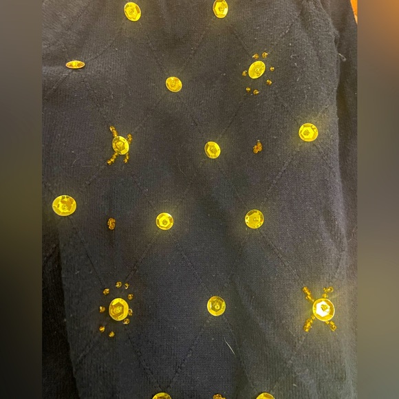 Navy sequin cardigan - Picture 3 of 4